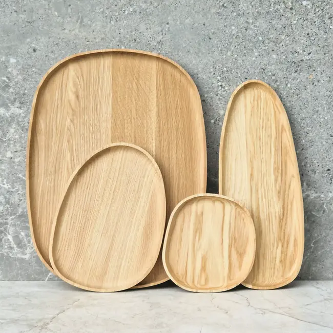 HOCHO Eikenhouten Dienblad Tenso Small – 160x150x15 mm – Hard Wax Afwerking