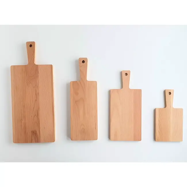 HOCHO Snijplank met Handvat – Beukenhout – 250x130x9 mm – Serie Mizo