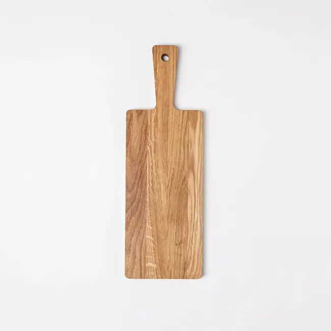 HOCHO Snijplank met Handvat – Eikenhout – 395x130x20 mm – Hard Wax – Serie Hardo