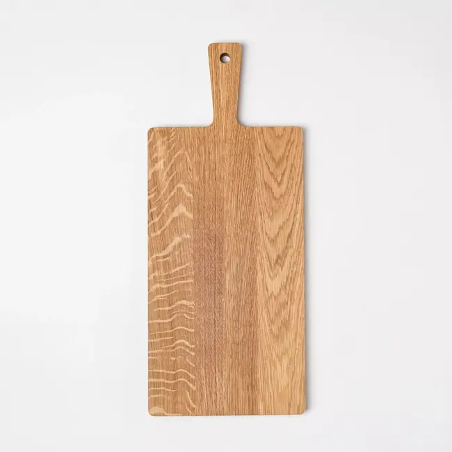 HOCHO Snijplank met Handvat – Eikenhout – 480x200x20 mm – Hard Wax – Serie Hardo