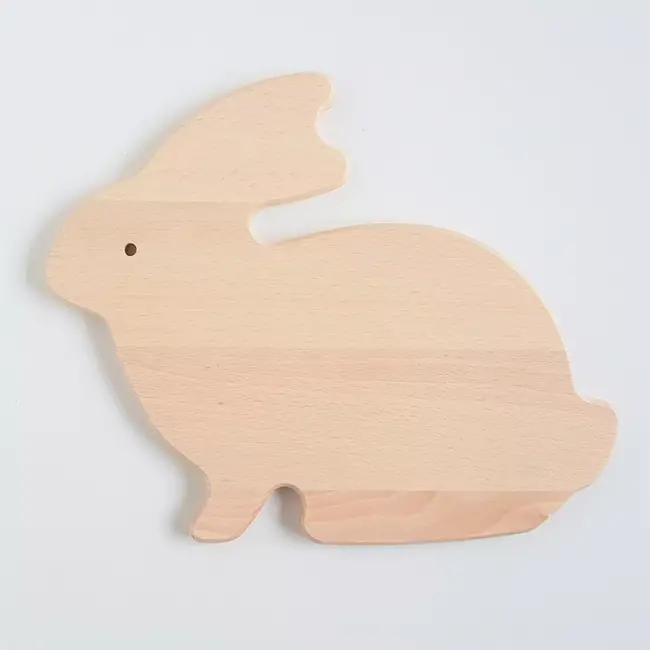 HOCHO Snij- en Serveerplank Konijnvorm – Beukenhout – 250x210x9 mm