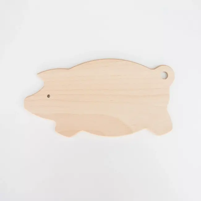 HOCHO Snij- en Serveerplank Varkensvorm – Beukenhout – 290x150x9 mm