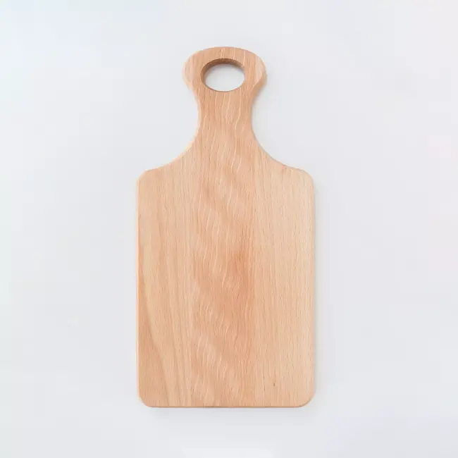 HOCHO Snijplank met Handvat – Beukenhout – 345x170x15 mm – Perfect voor Snijden en Serveren