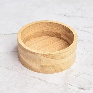 HOCHO Eikenhouten Snack Kom – Ø 102x40 mm – Hard Wax Afwerking
