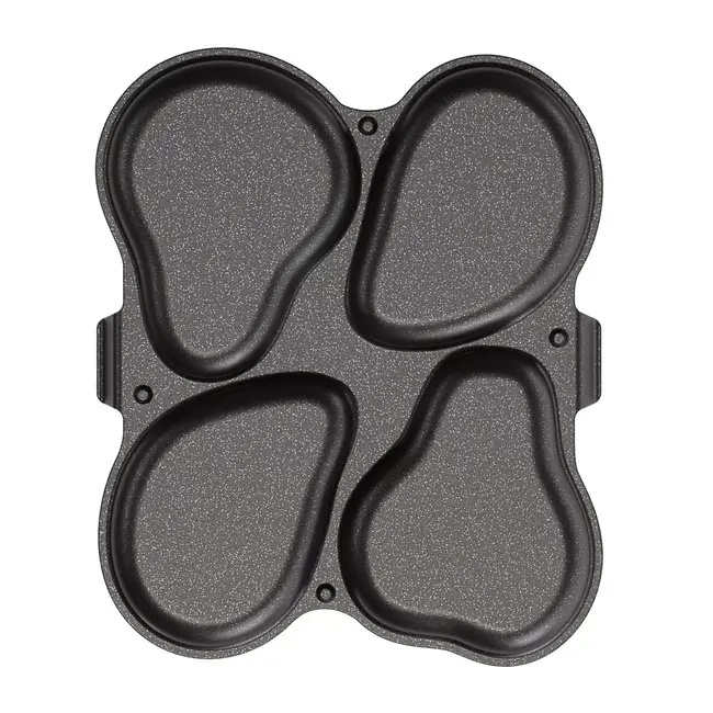 AMT Gastroguss 4-vaks bakvorm – Handgegoten aluminium – Lotan antiaanbaklaag – 27x23 cm – Ovenbestendig