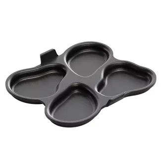 AMT Gastroguss Bakvormenplaat 27 x 23 cm met 4 bakvormen LOTAN® antiaanbaklaag voor speedoven