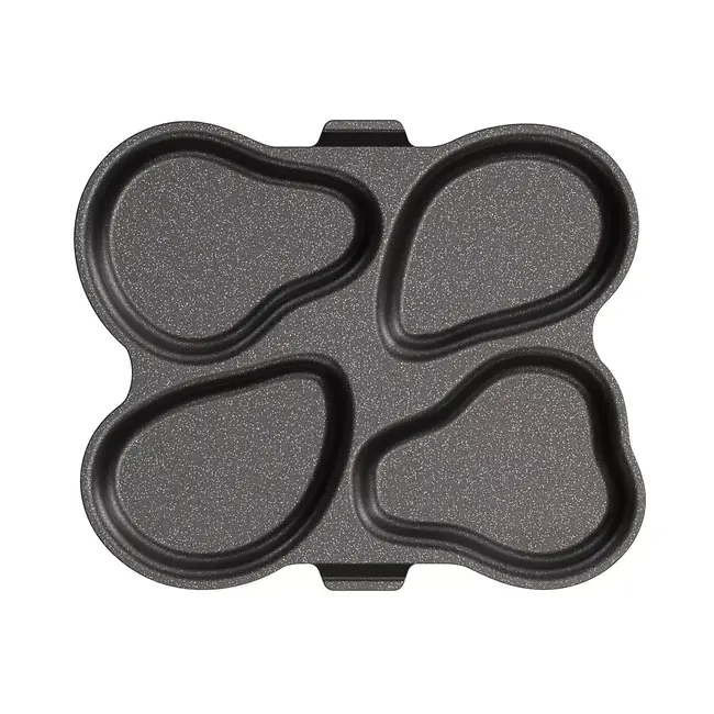 AMT Gastroguss 4-vaks bakvorm – Handgegoten aluminium – Lotan antiaanbaklaag – 27x23 cm – Ovenbestendig