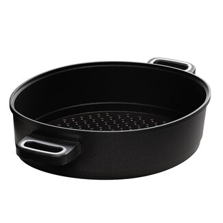 AMT Gastroguss Steamer – Handgegoten Aluminium – 33x26 cm – Hittebestendig tot 240°C – Vaatwasserbestendig AMT Gastroguss Steamer – Handgegoten Aluminium – 33x26 cm – Hittebestendig tot 240°C – Vaatwasserbestendig