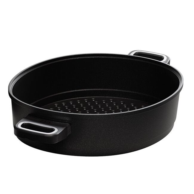 AMT Gastroguss Steamer – Handgegoten Aluminium – 33x26 cm – Hittebestendig tot 240°C – Vaatwasserbestendig