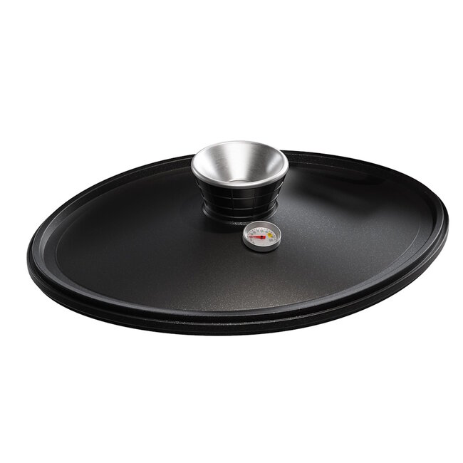 AMT Gastroguss Deksel met aroma knop en thermometer – 33x26 cm – Innovatief koken