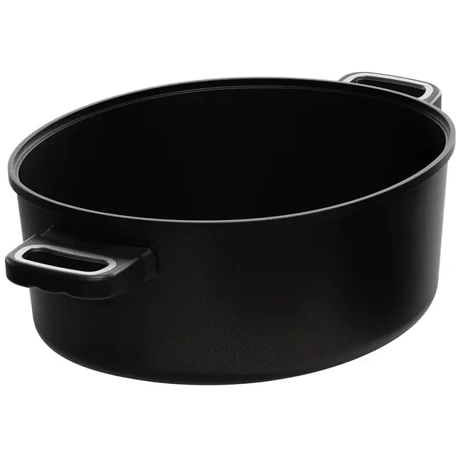 AMT Gastroguss Ovale waterloze kookpan – 33x26 cm – Inductiegeschikt – Handgegoten aluminium – LOTAN antiaanbaklaag