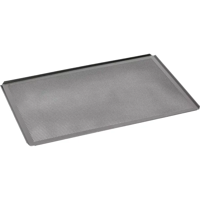 AMT Gastroguss Bakkersnorm bakplaat 60 x 40 cm dikte 2 mm geperforeerd LOTAN® antiaanbaklaag voor oven