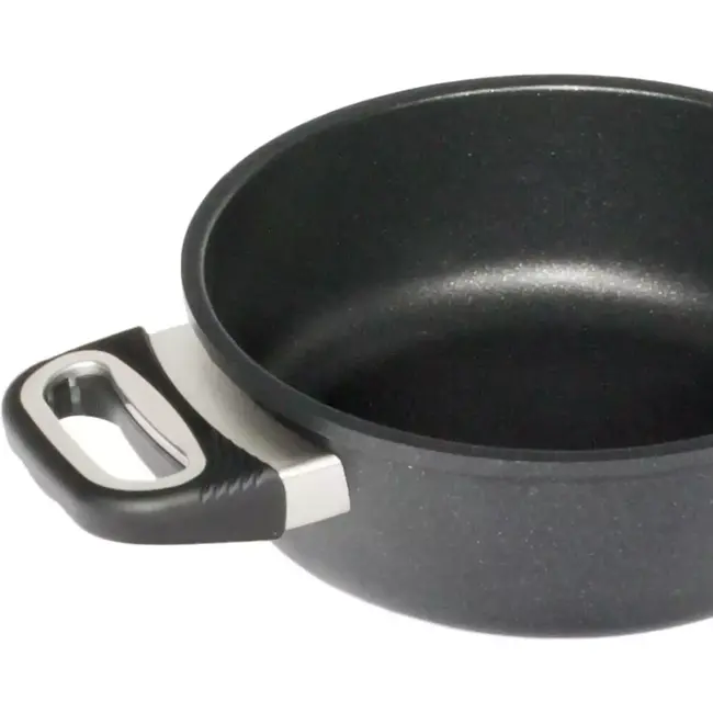 AMT Gastroguss Braadpan Ø 20 cm hoogte 8 cm 1,8 liter met zijhandgrepen LOTAN® antiaanbaklaag geschikt voor alle warmtebronnen incl. inductie