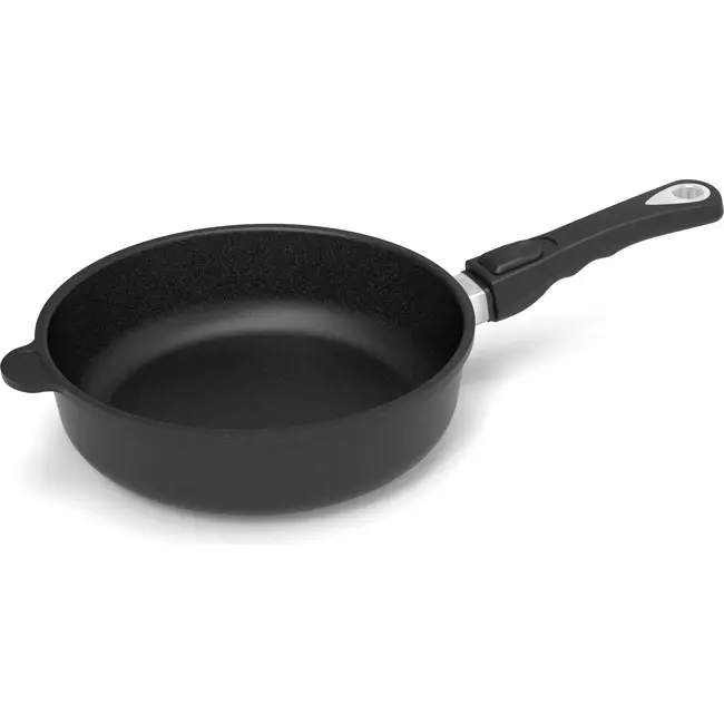 AMT Gastroguss Hapjespan Ø 24 cm hoogte 7 cm met afneembare steel LOTAN® antiaanbaklaag geschikt voor alle warmtebronnen incl. inductie