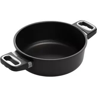 AMT Gastroguss Braadpan Ø 24 cm hoogte 8 cm 3 liter met zijhandgrepen LOTAN® antiaanbaklaag geschikt voor alle warmtebronnen incl. inductie