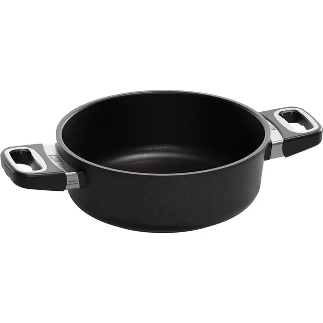 AMT Gastroguss Braadpan Ø 24 cm hoogte 8 cm 3 liter met zijhandgrepen LOTAN® antiaanbaklaag geschikt voor alle warmtebronnen incl. inductie