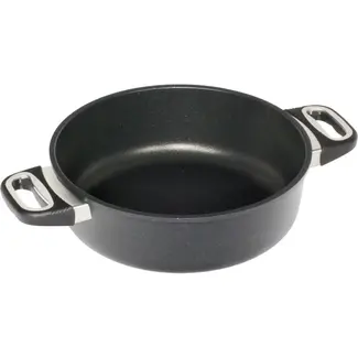 AMT Gastroguss Braadpan Ø 26 cm hoogte 8 cm 3,6 liter met zijhandgrepen LOTAN® antiaanbaklaag geschikt voor alle warmtebronnen incl. inductie