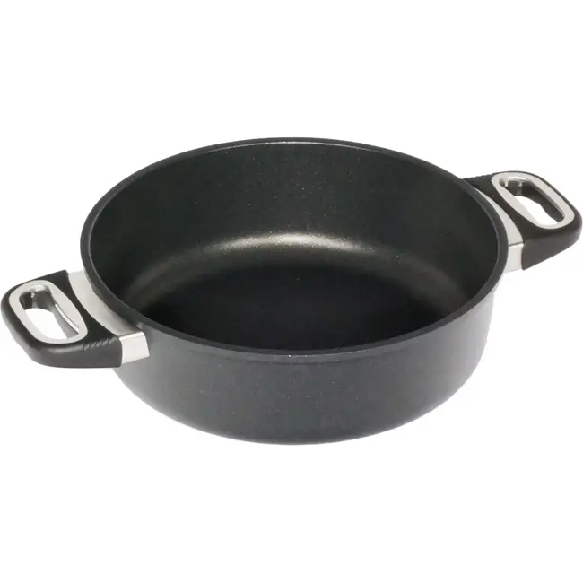 AMT Gastroguss Braadpan Ø 26 cm hoogte 8 cm 3,6 liter met zijhandgrepen LOTAN® antiaanbaklaag geschikt voor alle warmtebronnen incl. inductie