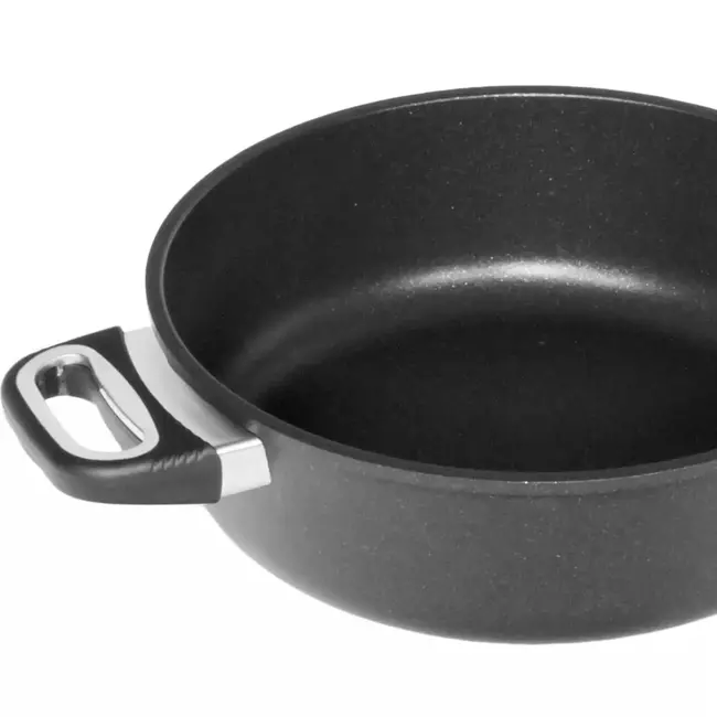 AMT Gastroguss Braadpan Ø 26 cm hoogte 8 cm 3,6 liter met zijhandgrepen LOTAN® antiaanbaklaag geschikt voor alle warmtebronnen incl. inductie