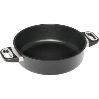 AMT Gastroguss Braadpan Ø 28 cm hoogte 8 cm 4,3 liter met zijhandgrepen LOTAN® antiaanbaklaag geschikt voor alle warmtebronnen incl. inductie