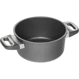 AMT Gastroguss Braadpan Ø 20 cm hoogte 10 cm 2,4 liter met zijhandgrepen LOTAN® antiaanbaklaag geschikt voor alle warmtebronnen incl. inductie