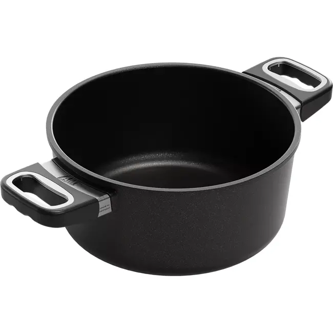 AMT Gastroguss Braadpan Ø 24 cm hoogte 10 cm 3 liter met zijhandgrepen LOTAN® antiaanbaklaag geschikt voor alle warmtebronnen incl. inductie