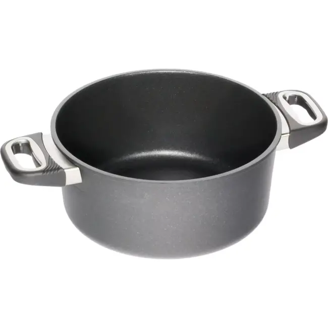 AMT Gastroguss Braadpan Ø 24 cm hoogte 10 cm 3 liter met zijhandgrepen LOTAN® antiaanbaklaag geschikt voor alle warmtebronnen incl. inductie