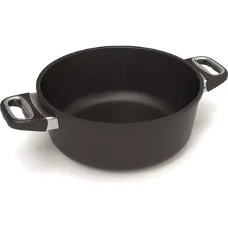 AMT Gastroguss Braadpan Ø 26 cm hoogte 10 cm 4 liter met zijhandgrepen LOTAN® antiaanbaklaag geschikt voor alle warmtebronnen incl. inductie