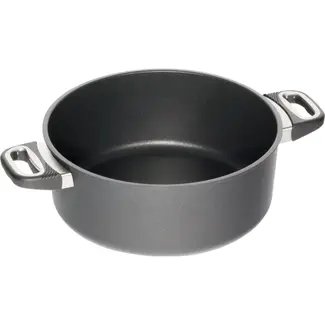 AMT Gastroguss Braadpan Ø 28 cm hoogte 12 cm 5,5 liter met zijhandgrepen LOTAN® antiaanbaklaag geschikt voor alle warmtebronnen incl. inductie