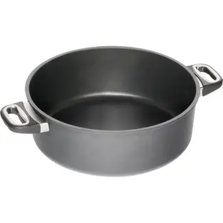 AMT Gastroguss Braadpan Ø 32 cm hoogte 12 cm 6,3 liter met zijhandgrepen LOTAN® antiaanbaklaag geschikt voor alle warmtebronnen incl. inductie