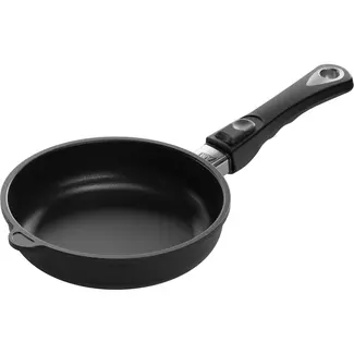 AMT Gastroguss Koekenpan Ø 20 cm hoogte 5 cm met afneembare steel LOTAN® antiaanbaklaag geschikt voor alle warmtebronnen incl. inductie