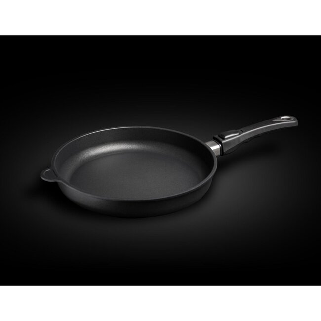 AMT Gastroguss Aluminium koekenpan 28 cm – Lotan® anti-aanbaklaag – Verwijderbare handgreep – Niet voor inductie