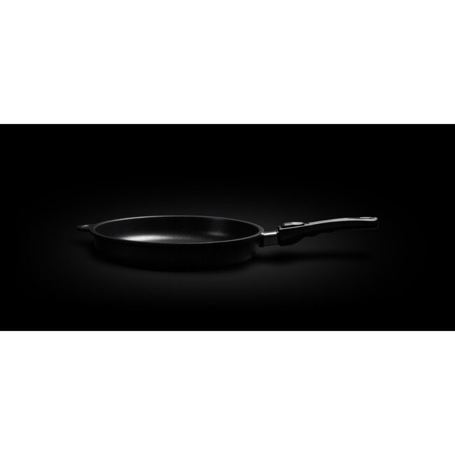 AMT Gastroguss Aluminium koekenpan 28 cm – Lotan® anti-aanbaklaag – Verwijderbare handgreep – Niet voor inductie