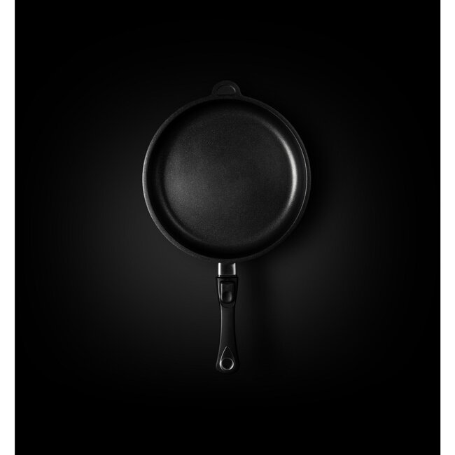 AMT Gastroguss Aluminium koekenpan 28 cm – Lotan® anti-aanbaklaag – Verwijderbare handgreep – Niet voor inductie