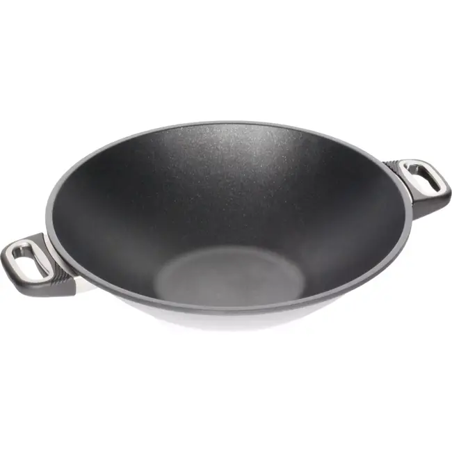 AMT Gastroguss Grote wokpan met zijhandvatten – Geschikt voor inductie – 36 cm – 4,3 liter