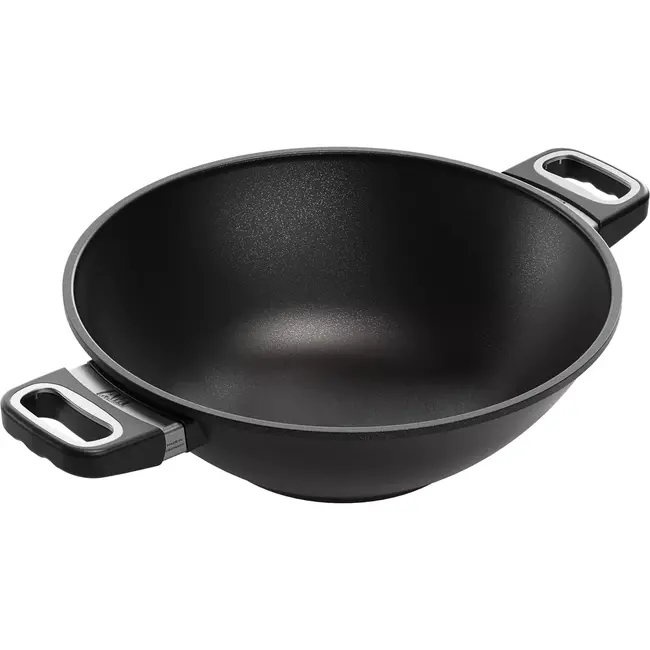 AMT Gastroguss Wok met zijgrepen – Ø 32 cm – Geschikt voor inductie – Oven- en vaatwasserbestendig – 3 liter