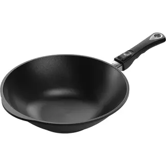 AMT Gastroguss Grote aluminium wok – inductie geschikt – veelzijdig koken – 32 cm – zwart AMT Gastroguss Grote aluminium wok – inductie geschikt – veelzijdig koken – 32 cm – zwart