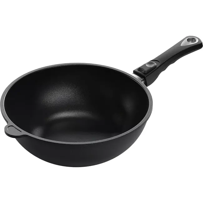 AMT Gastroguss Wokpan 28 cm – Aluminium – Inductiegeschikt – Antiaanbaklaag – Ovenbestendig