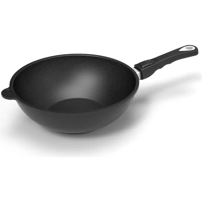 AMT Gastroguss Wokpan 28 cm – Aluminium – Inductiegeschikt – Antiaanbaklaag – Ovenbestendig