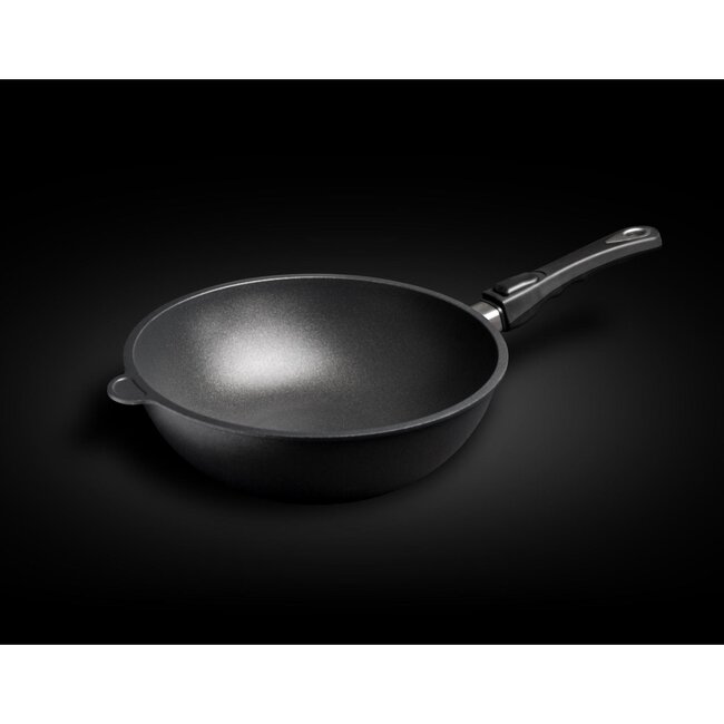 AMT Gastroguss Wokpan 28 cm – Aluminium – Inductiegeschikt – Antiaanbaklaag – Ovenbestendig