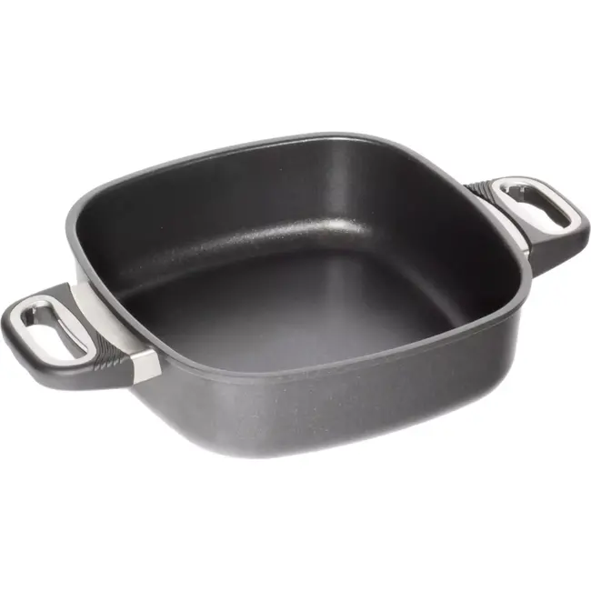 AMT Gastroguss Vierkante pan – gietaluminium – inductie – 24x24x7 cm – met zijgrepen