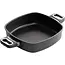 AMT Gastroguss Vierkante braadpan 28 x 28 cm hoogte 7 cm met zijhandgrepen LOTAN® antiaanbaklaag geschikt voor alle warmtebronnen incl. inductie