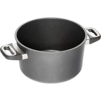 AMT Gastroguss Hoge kookpan – 24 cm – 5 liter – Geschikt voor alle warmtebronnen – Inductiecompatibel