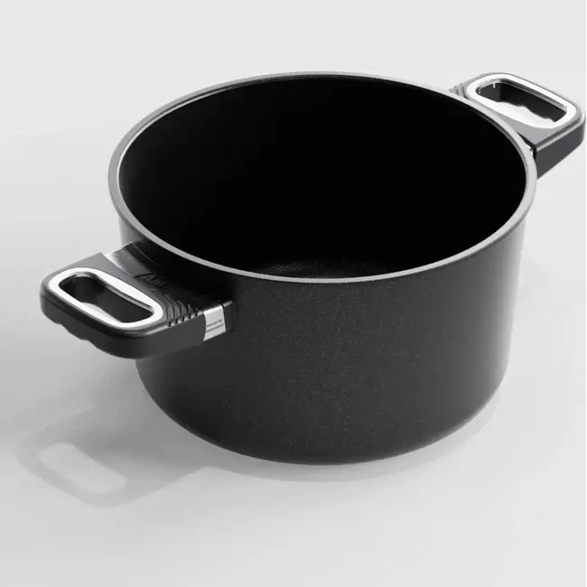 AMT Gastroguss Hoge kookpan – 24 cm – 5 liter – Geschikt voor alle warmtebronnen – Inductiecompatibel