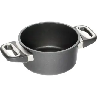 AMT Gastroguss Kookpan Ø 16 cm hoogte 8,5 cm 0,8 liter met zijhandgrepen LOTAN® antiaanbaklaag geschikt voor alle warmtebronnen incl. inductie