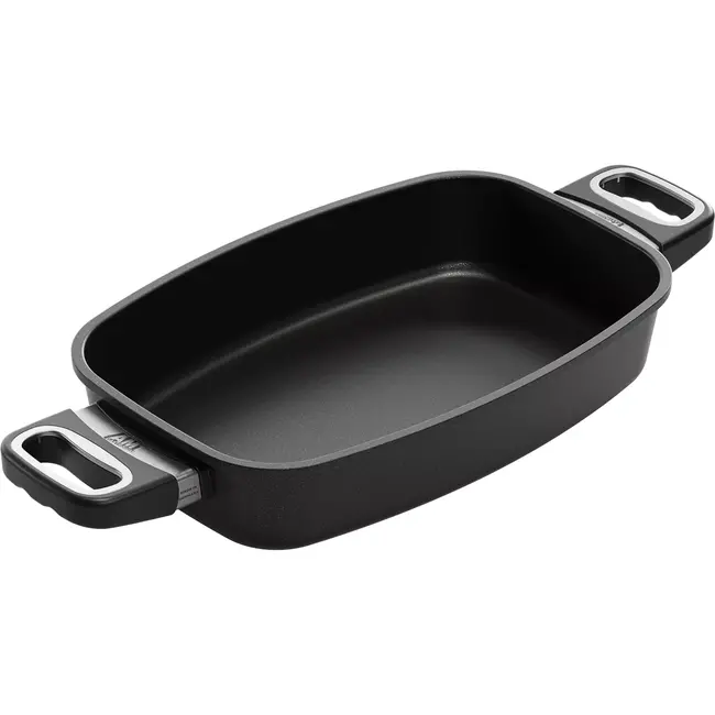 AMT Gastroguss Roosterpan 33x21 cm – Lotan Antiaanbaklaag – Geschikt voor Inductie – Oven- en Vaatwasserbestendig