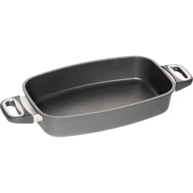 AMT Gastroguss Roosterpan 33x21 cm – Lotan Antiaanbaklaag – Geschikt voor Inductie – Oven- en Vaatwasserbestendig