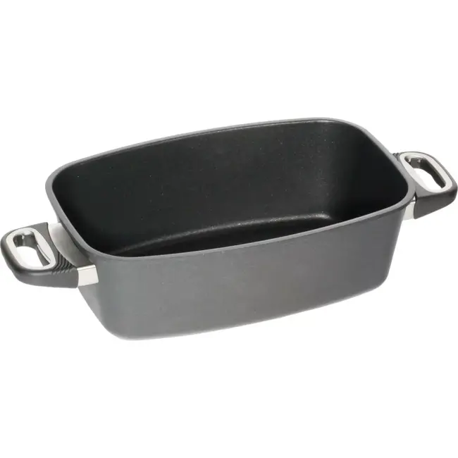 AMT Gastroguss Roestvrijstalen braadslede – 33x21x11 cm – 5,5 liter – Non-stick – Inductiegeschikt