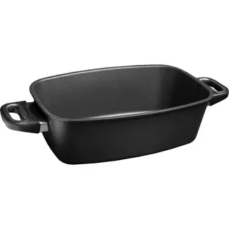 AMT Gastroguss Braadslede 33 x 21 cm hoogte 11 cm 5,5 liter met zijhandgrepen LOTAN® antiaanbaklaag geschikt voor alle warmtebronnen incl. inductie