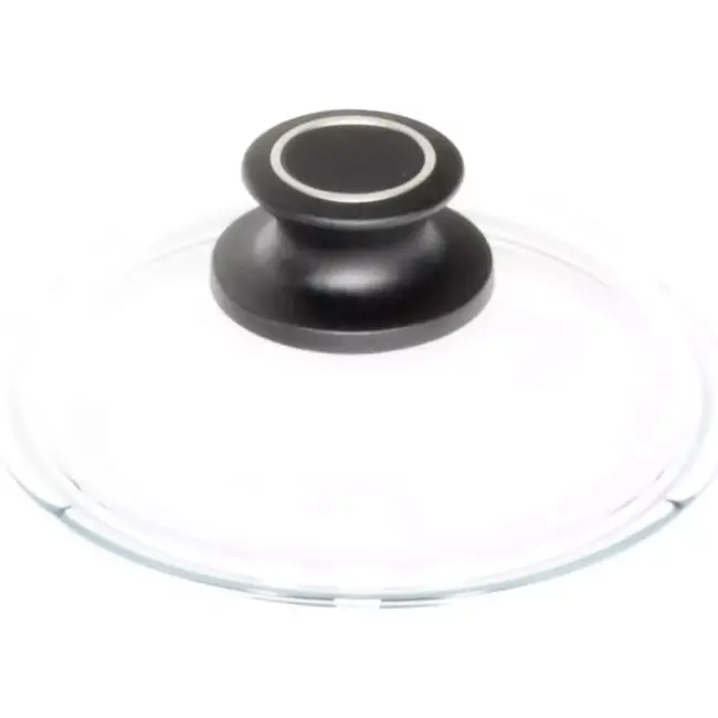 AMT Gastroguss Glazen deksel 16 cm – Hittebestendig Pyrex – Ovenbestendige knop – Vaatwasserveilig